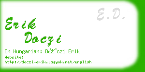 erik doczi business card